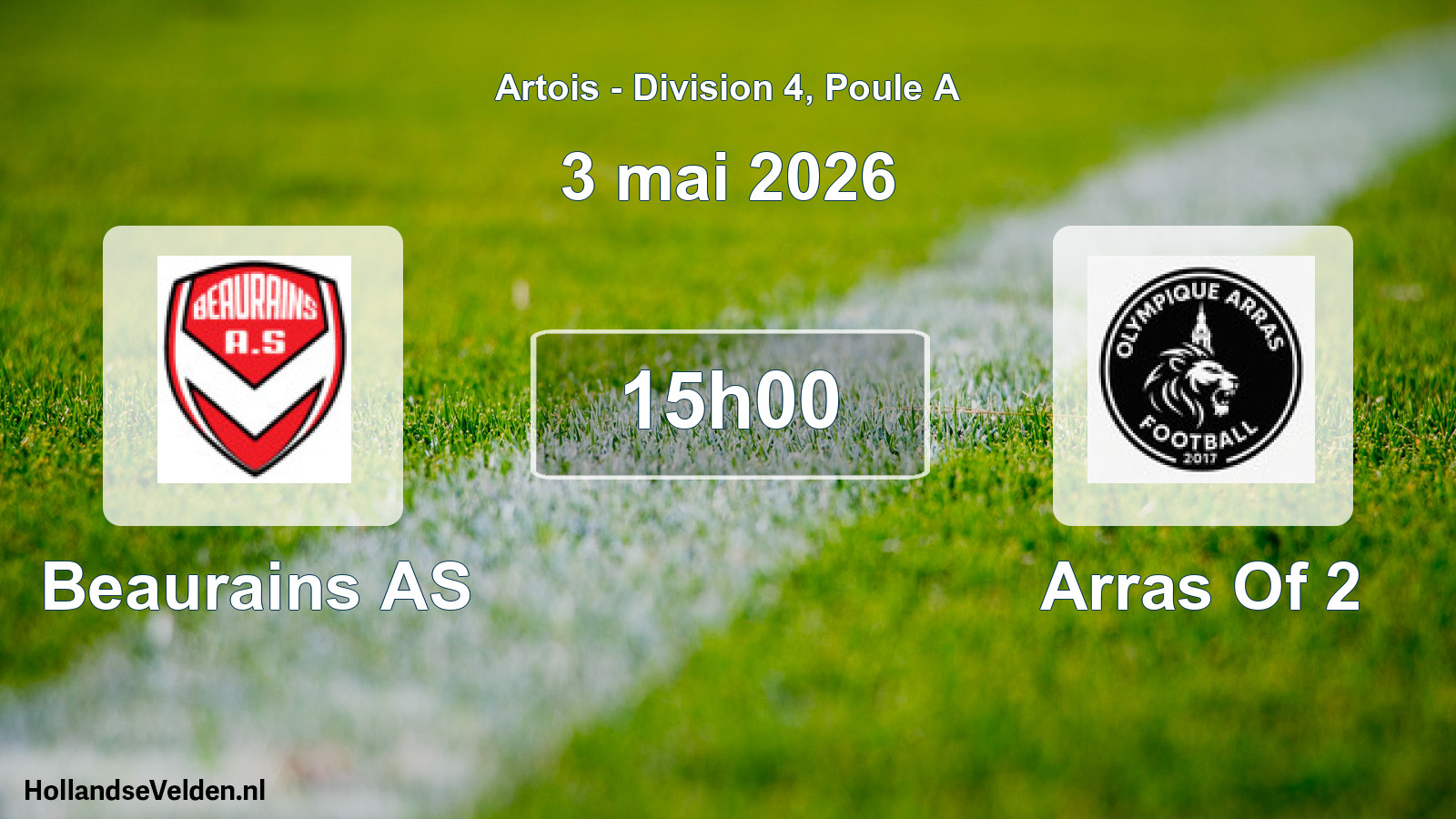 Match programmé: Beaurains AS - Arras Of 2 (3 mai 2026)