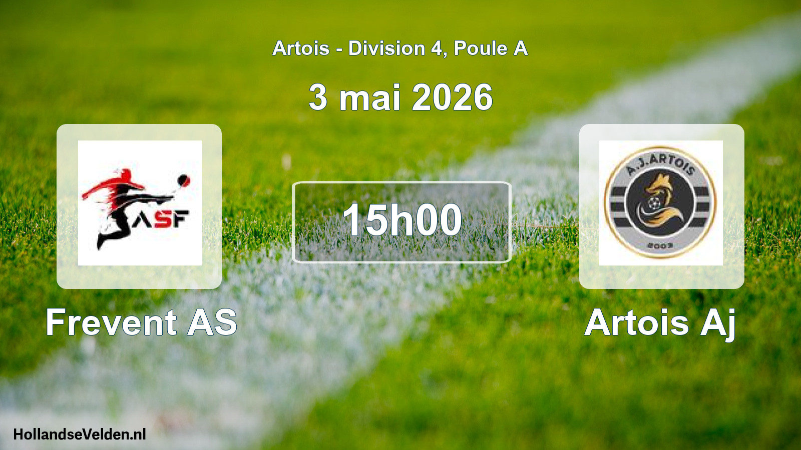 Match programmé: Frevent AS - Artois Aj (3 mai 2026)