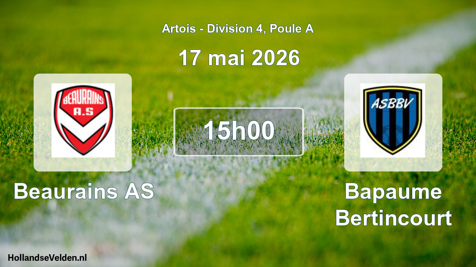 Geplande wedstrijd: Beaurains AS - Bapaume Bertincourt (17 mei 2026)