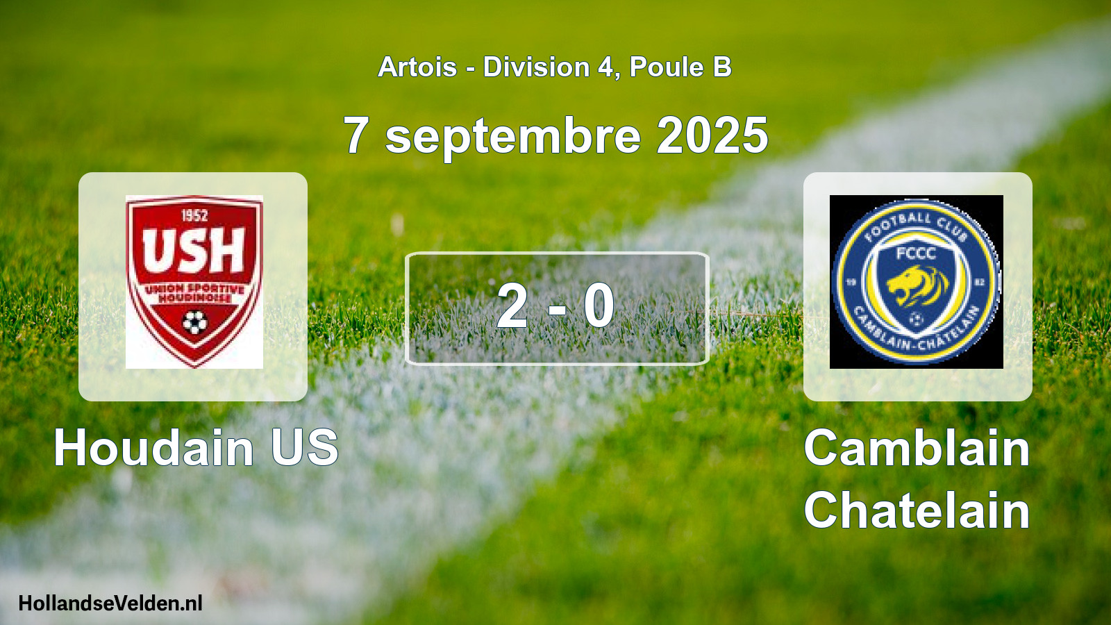 Match joué: Houdain US - Camblain Chatelain 2 - 0 (7 septembre 2025)