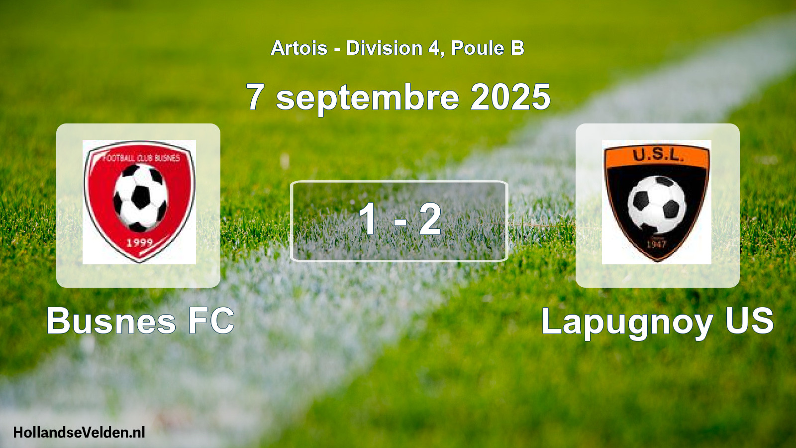 Match joué: Busnes FC - Lapugnoy US 1 - 2 (7 septembre 2025)