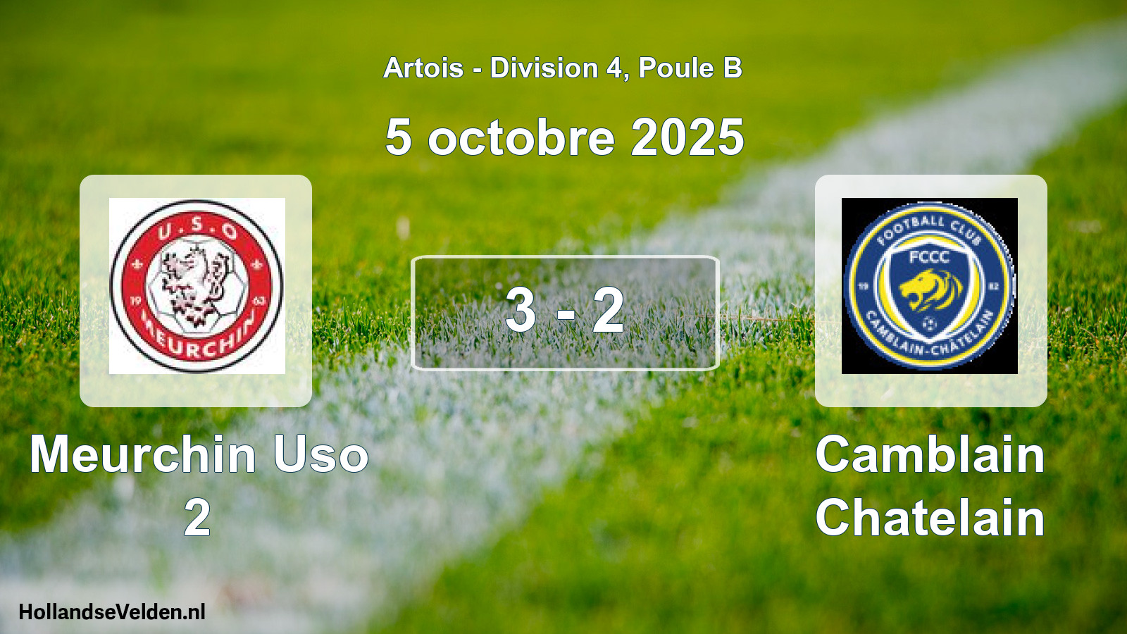 Total number of matches played: Meurchin Uso 2 - Camblain Chatelain 3 - 2 (5 October 2025)