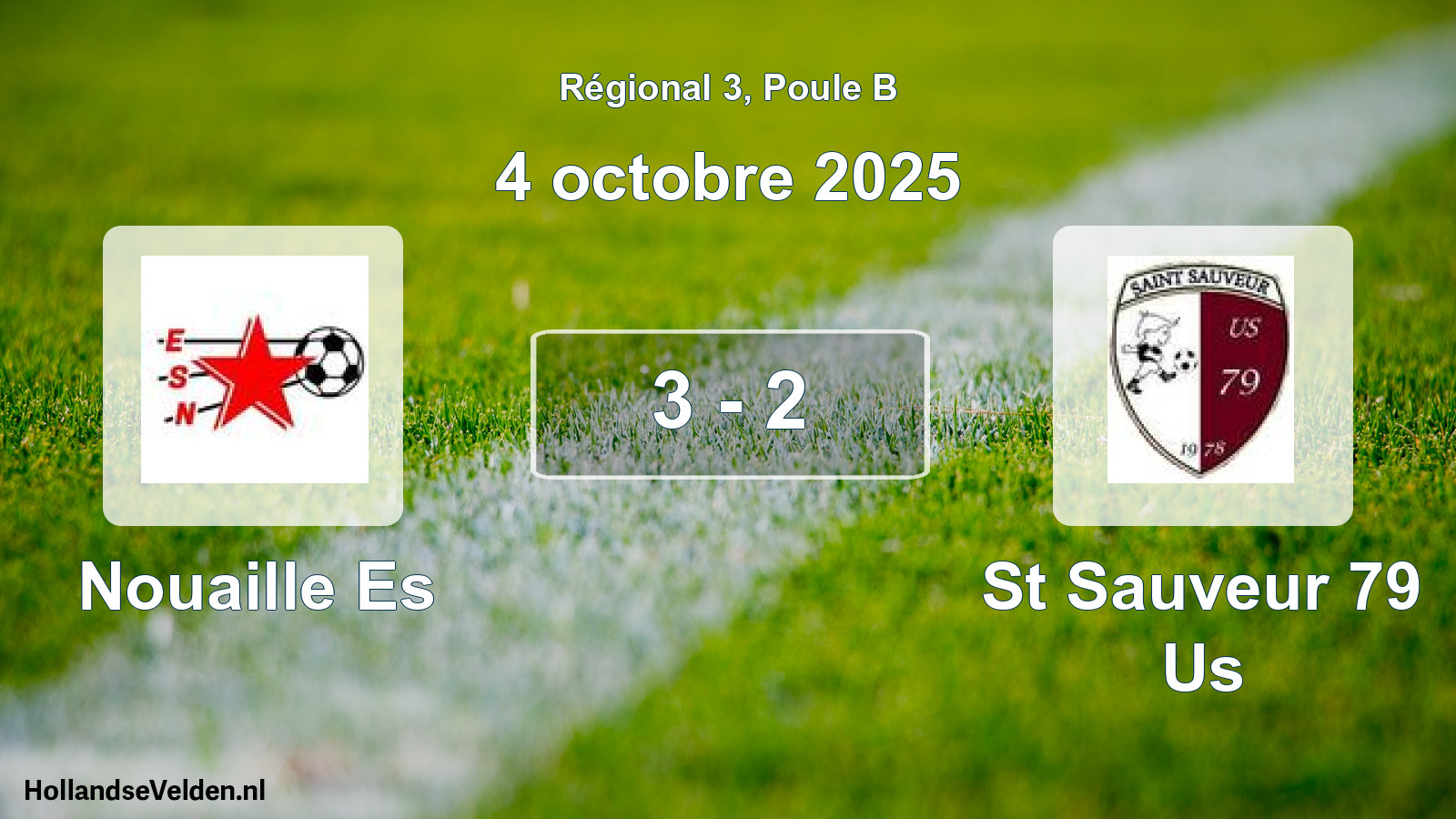 Gespeelde wedstrijd: Nouaille Es - St Sauveur 79 Us 3 - 2 (4 oktober 2025)