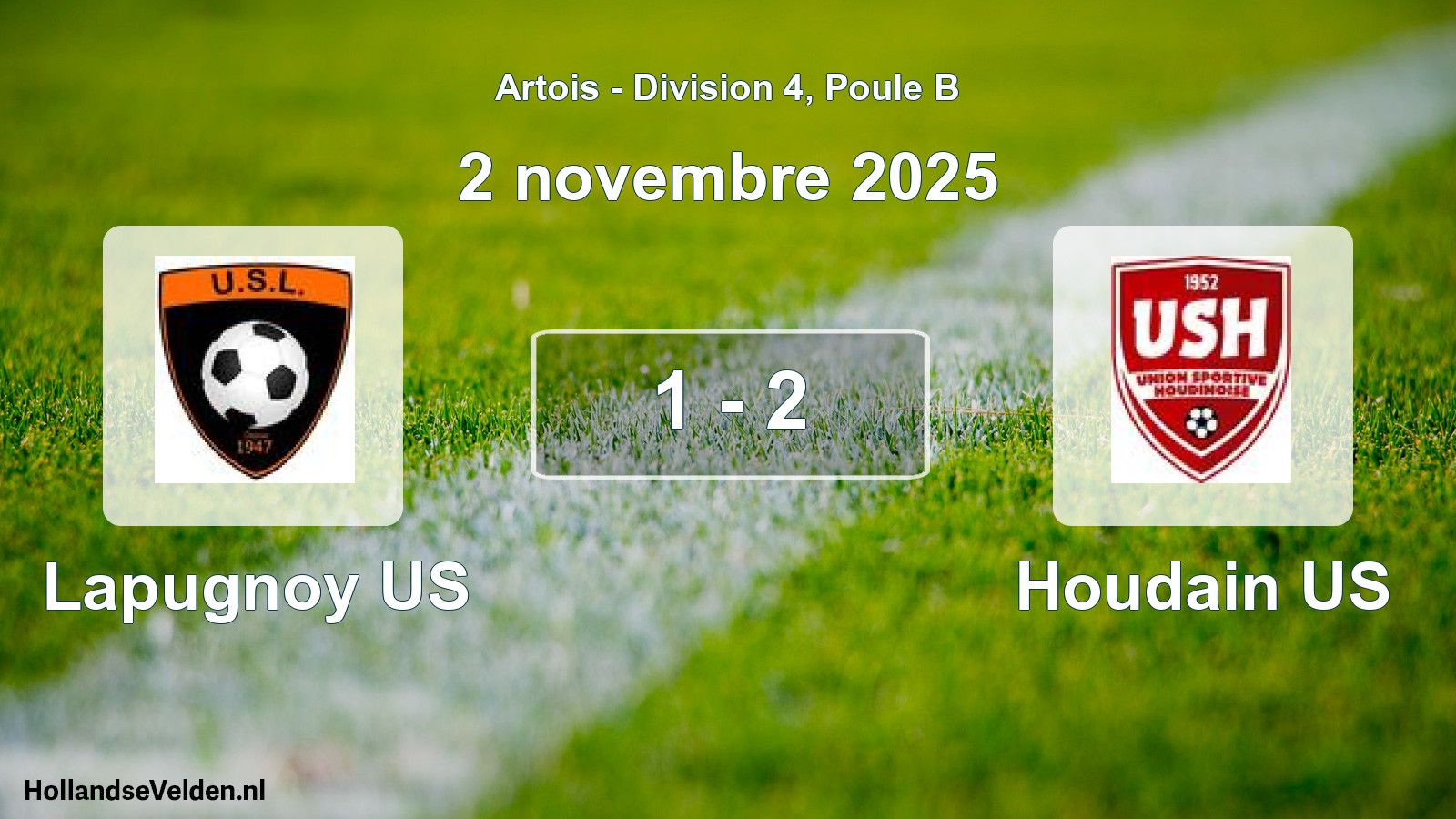 Match joué: Lapugnoy US - Houdain US 1 - 2 (2 novembre 2025)