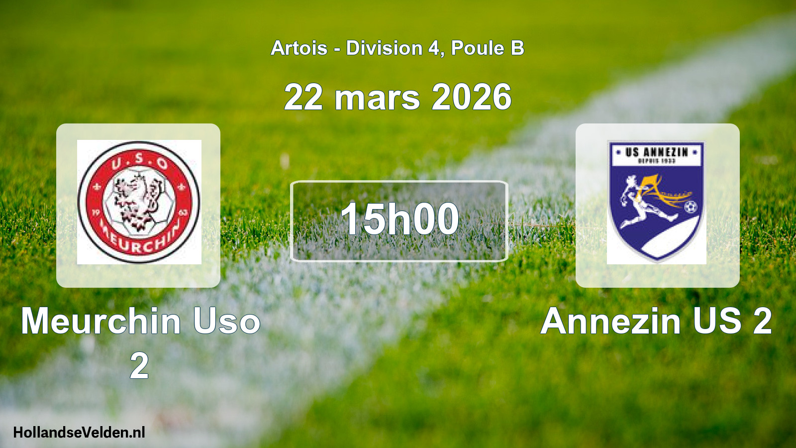 Match programmé: Meurchin Uso 2 - Annezin US 2 (22 mars 2026)