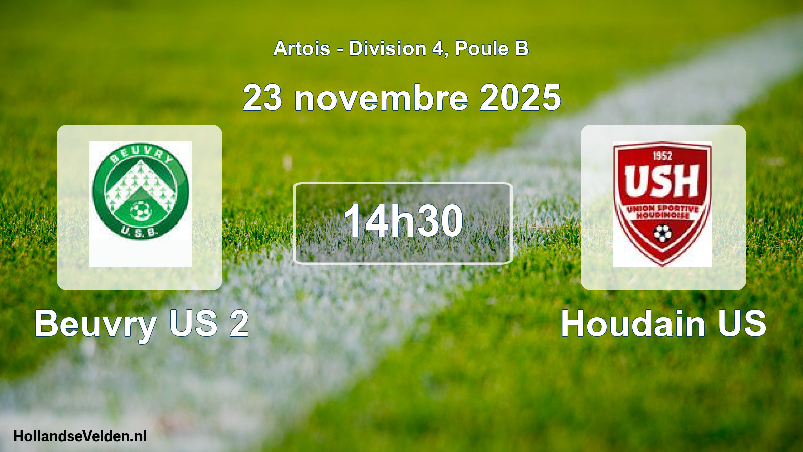 Match programmé: Beuvry US 2 - Houdain US (23 novembre 2025)