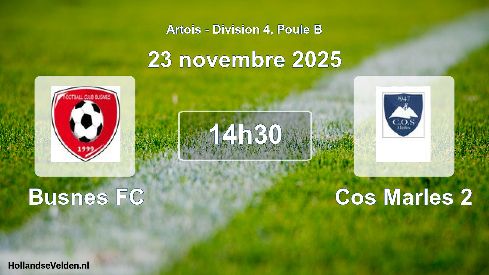 Match programmé: Busnes FC - Cos Marles 2 (23 novembre 2025)