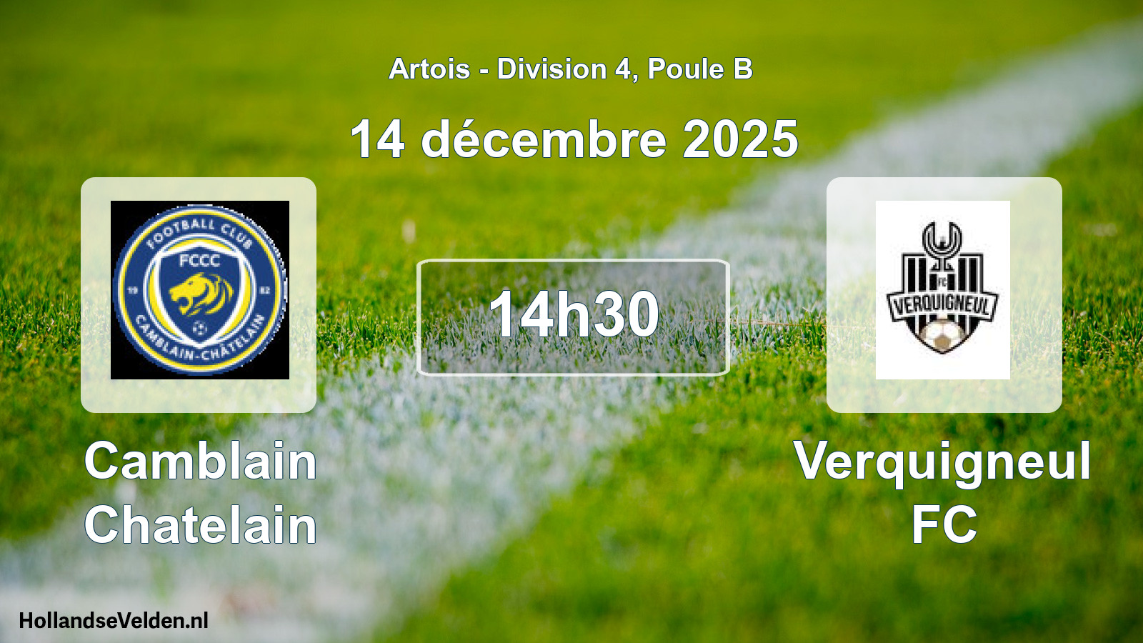 Scheduled Match: Camblain Chatelain - Verquigneul FC (14 December 2025)