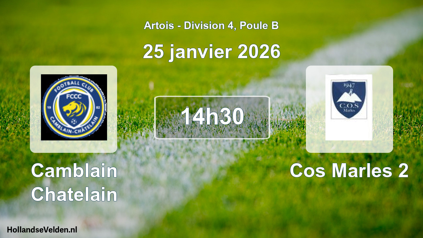 Geplande wedstrijd: Camblain Chatelain - Cos Marles 2 (25 januari 2026)