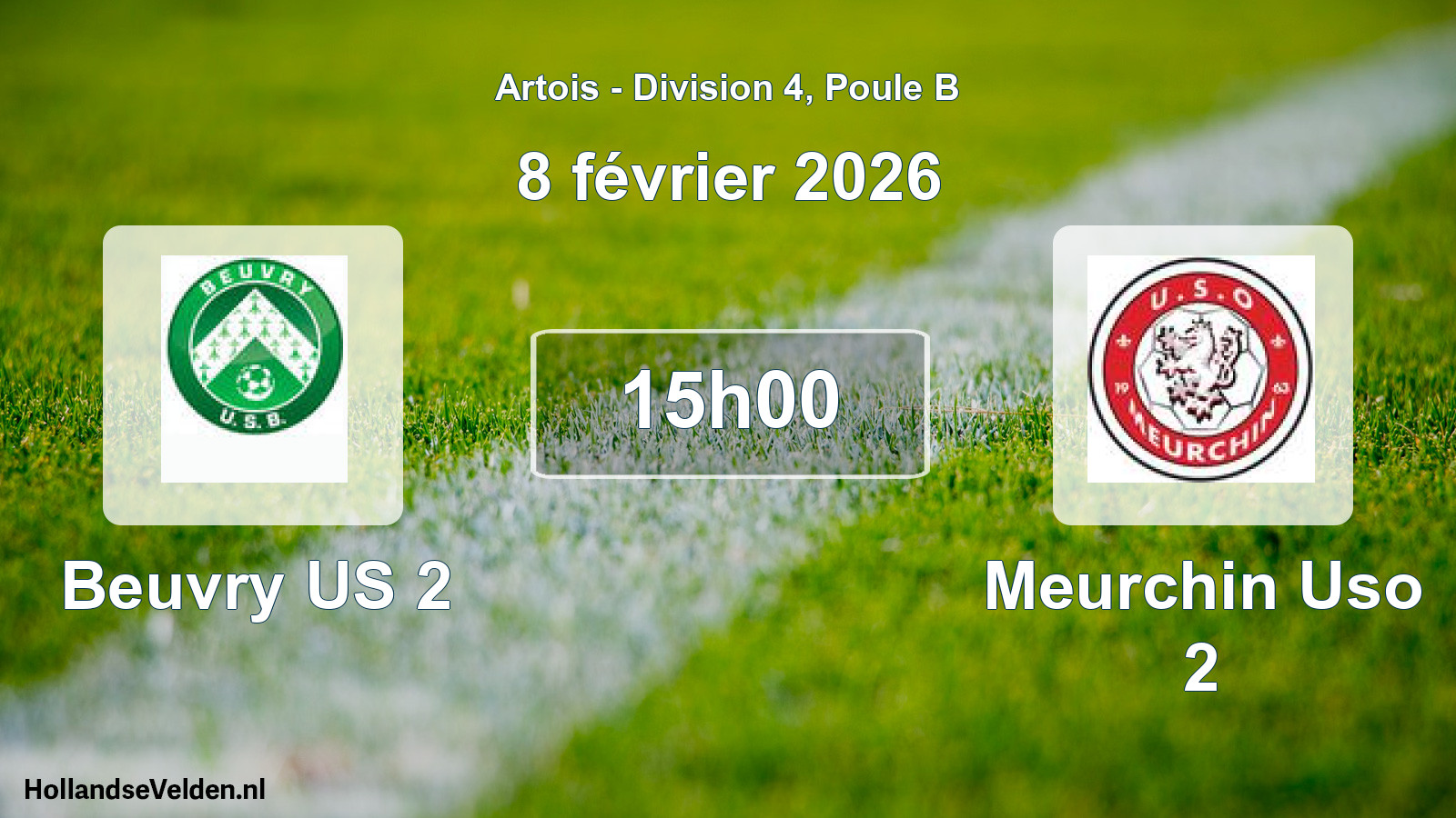 Match programmé: Beuvry US 2 - Meurchin Uso 2 (8 février 2026)