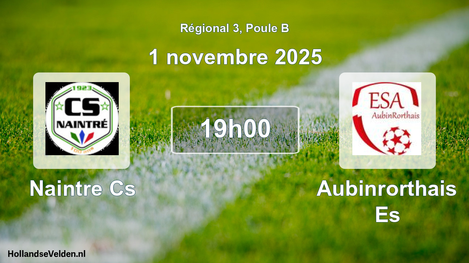 Scheduled Match: Naintre Cs - Aubinrorthais Es (1 November 2025)