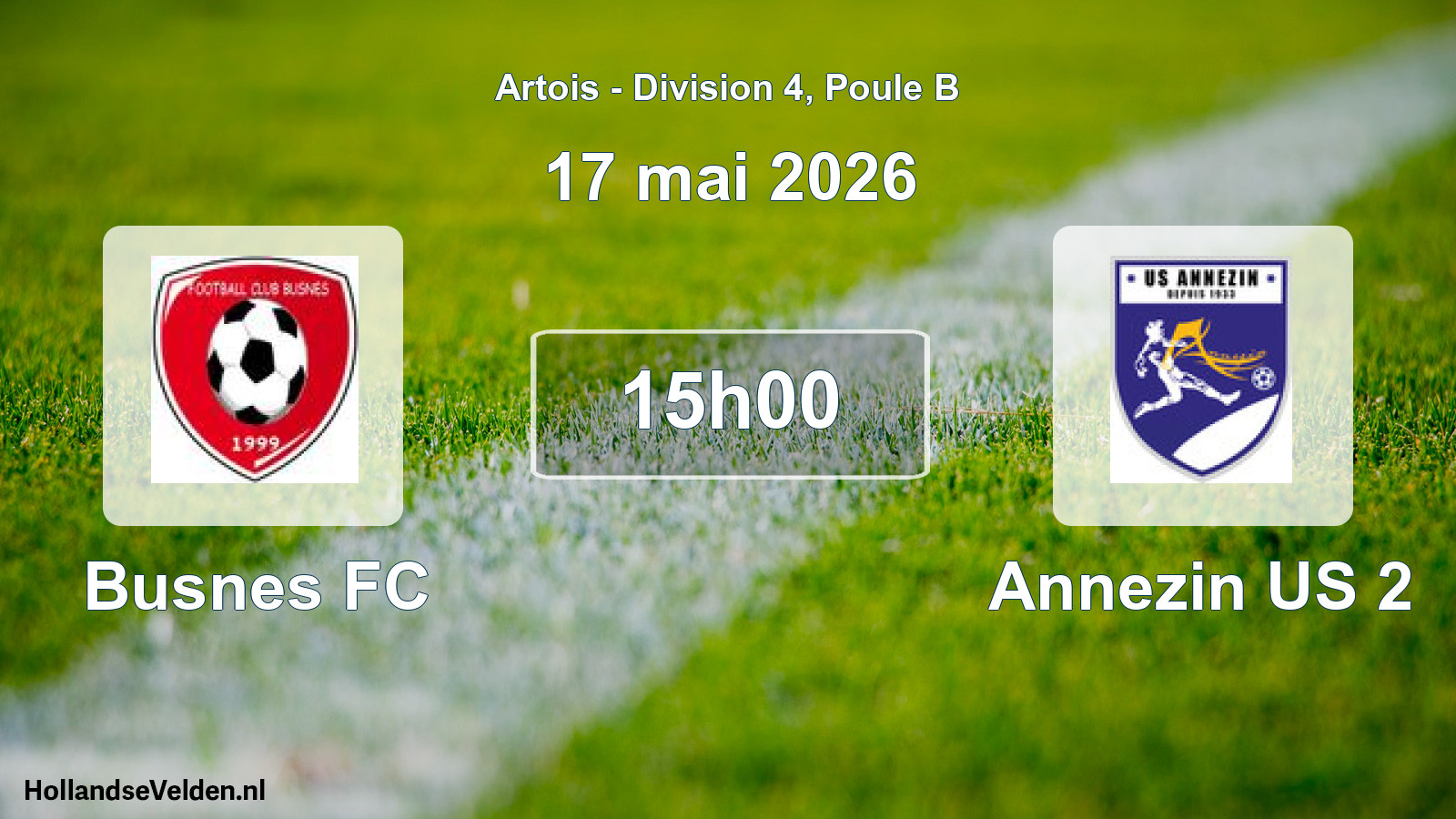 Match programmé: Busnes FC - Annezin US 2 (17 mai 2026)