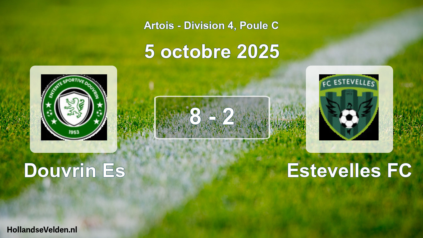 Match joué: Douvrin Es - Estevelles FC 8 - 2 (5 octobre 2025)