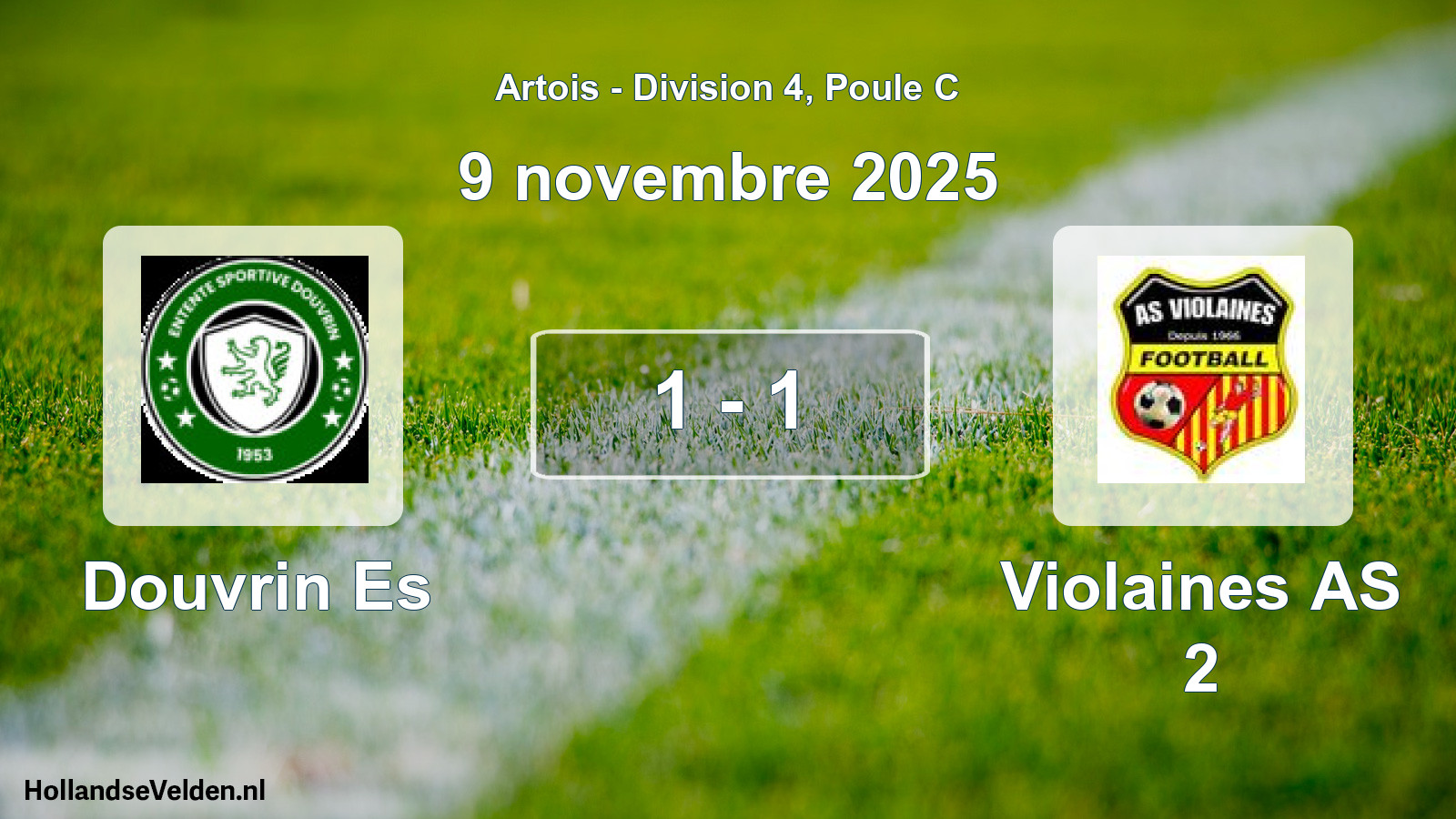 Match joué: Douvrin Es - Violaines AS 2 1 - 1 (9 novembre 2025)