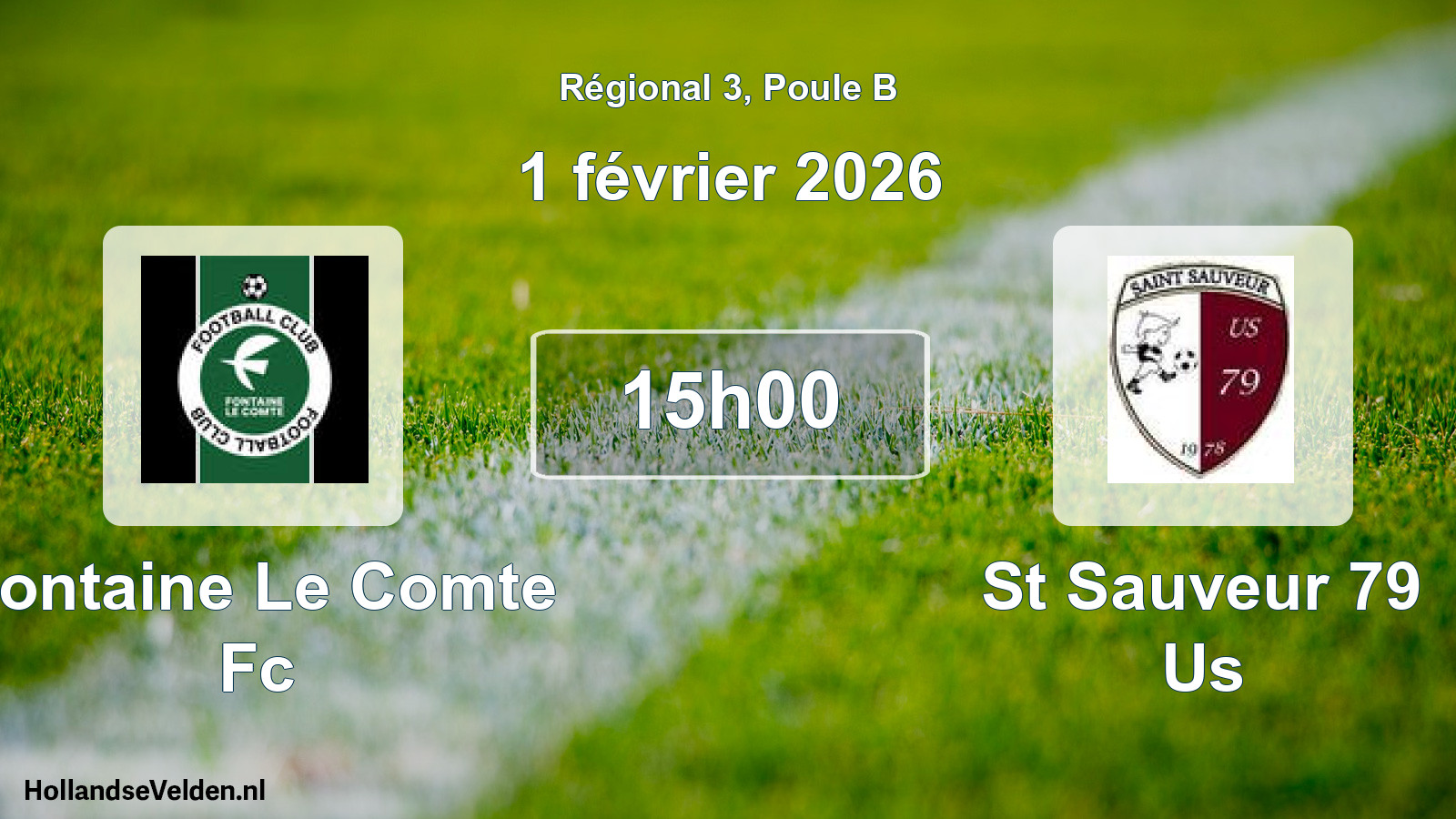Scheduled Match: Fontaine Le Comte Fc - St Sauveur 79 Us (1 February 2026)