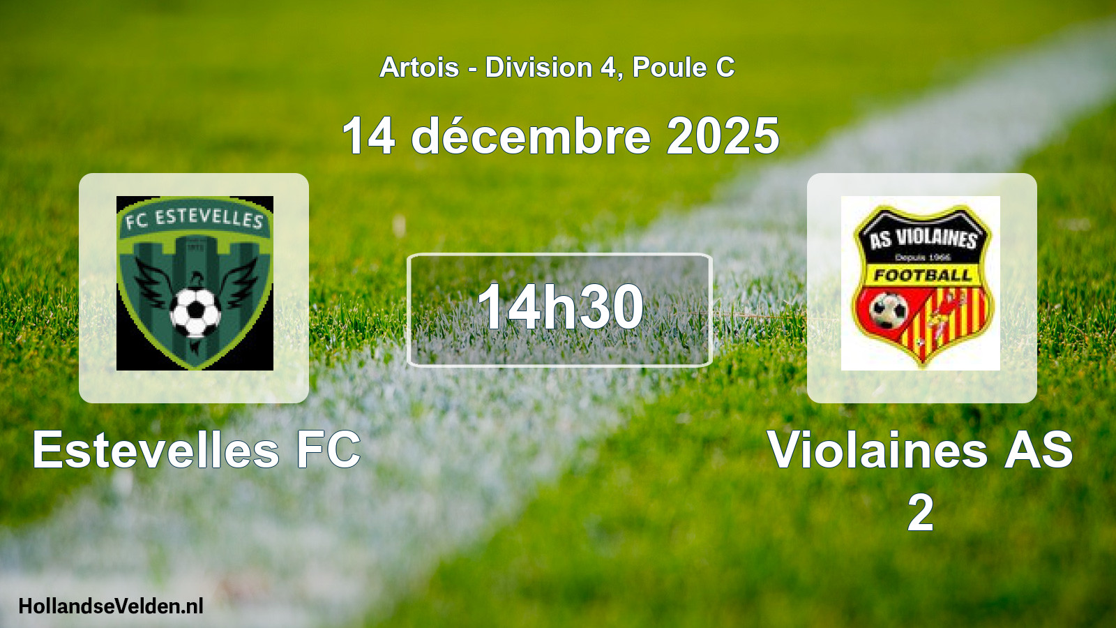 Scheduled Match: Estevelles FC - Violaines AS 2 (14 December 2025)