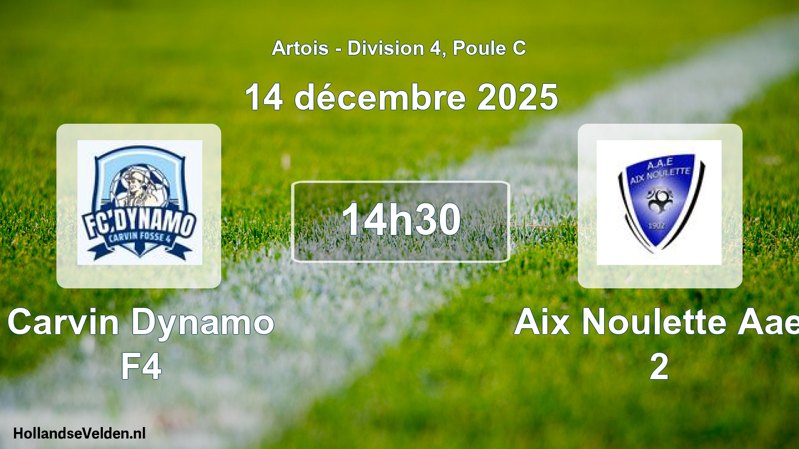 Match programmé: Carvin Dynamo F4 - Aix Noulette Aae 2 (14 décembre 2025)