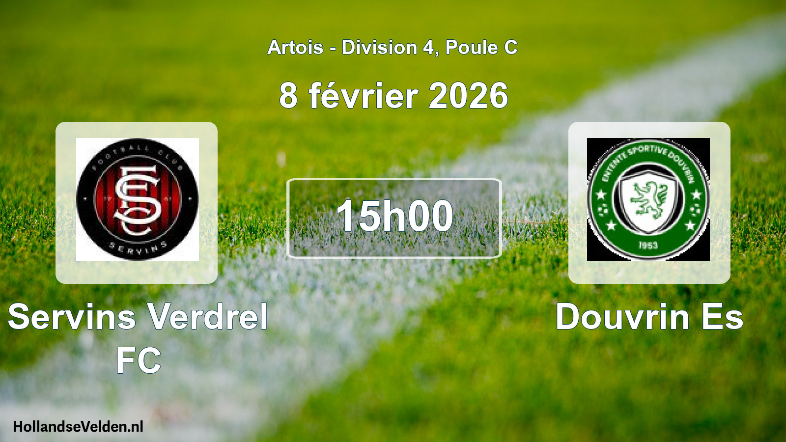 Scheduled Match: Servins Verdrel FC - Douvrin Es (8 February 2026)
