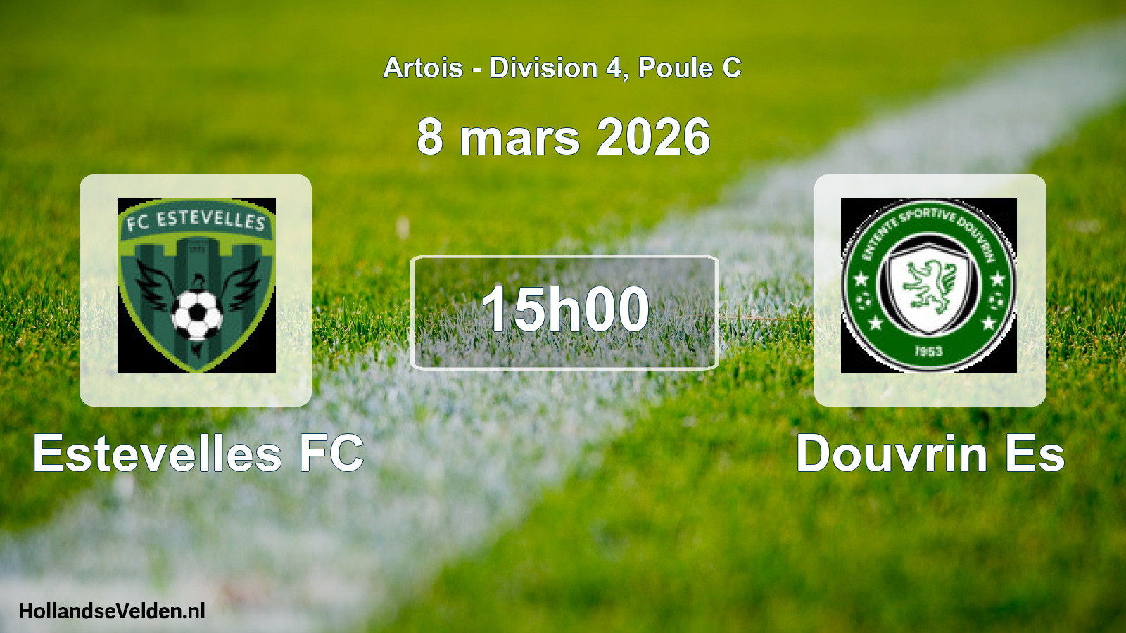 Match programmé: Estevelles FC - Douvrin Es (8 mars 2026)