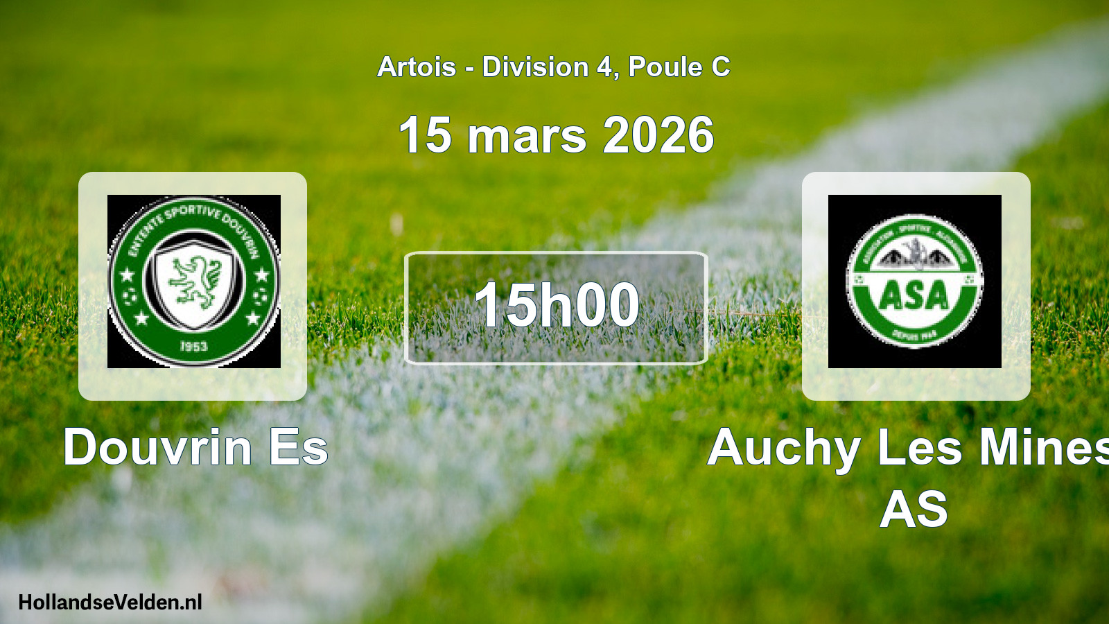 Match programmé: Douvrin Es - Auchy Les Mines AS (15 mars 2026)