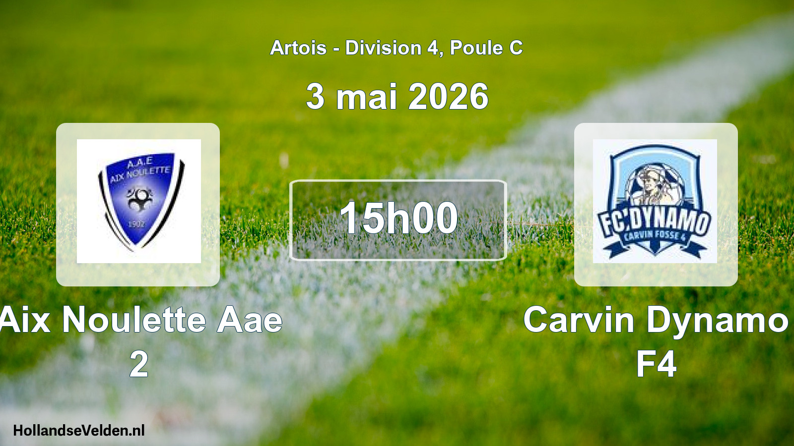 Match programmé: Aix Noulette Aae 2 - Carvin Dynamo F4 (3 mai 2026)
