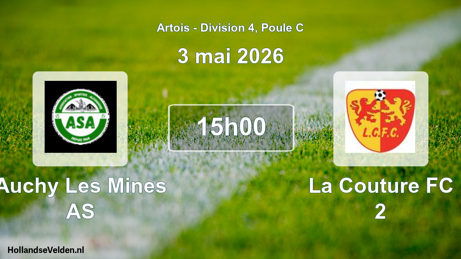 Scheduled Match: Auchy Les Mines AS - La Couture FC 2 (3 May 2026)