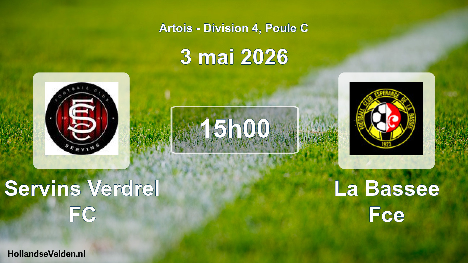 Geplande wedstrijd: Servins Verdrel FC - La Bassee Fce (3 mei 2026)