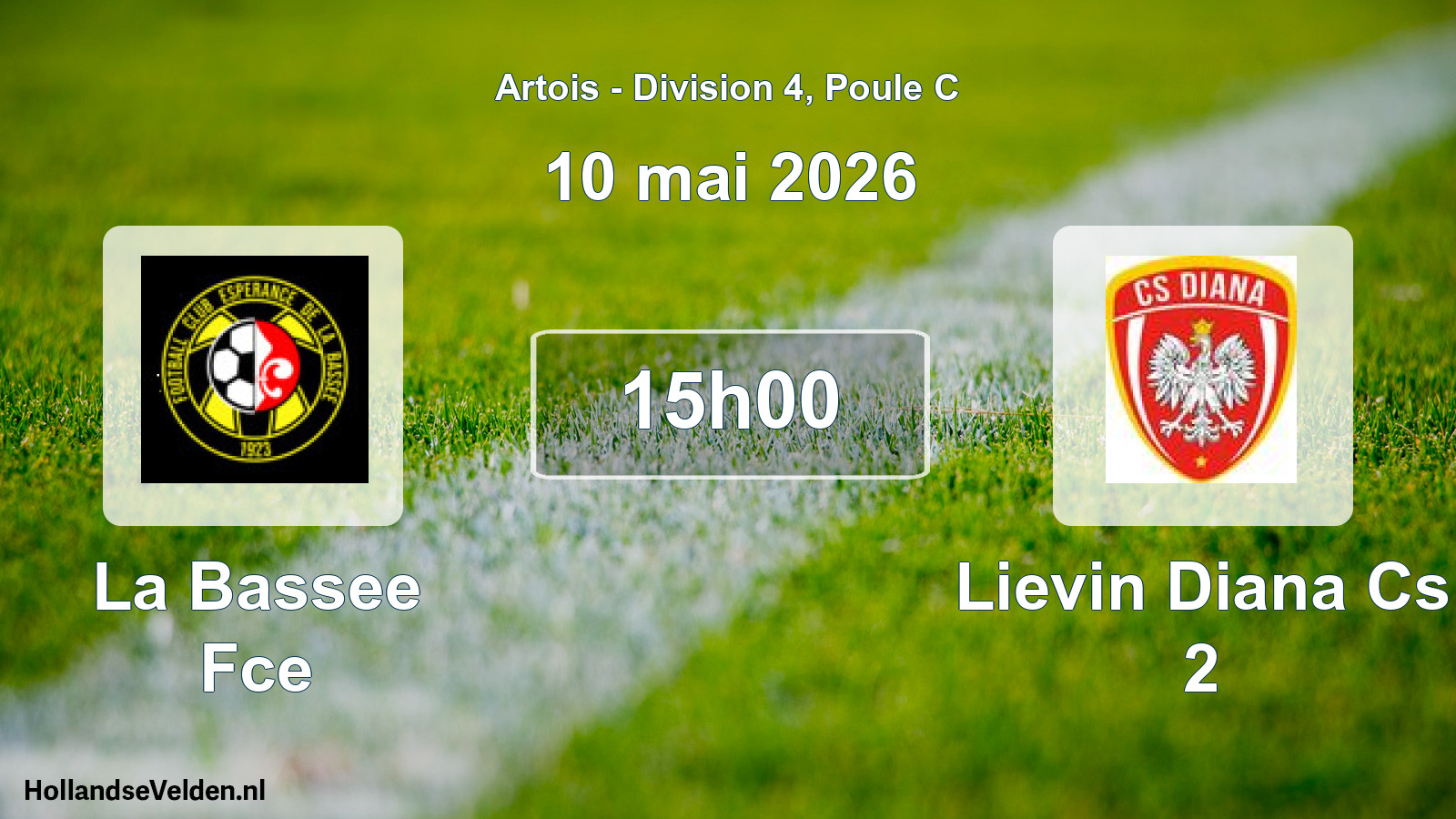 Match programmé: La Bassee Fce - Lievin Diana Cs 2 (10 mai 2026)