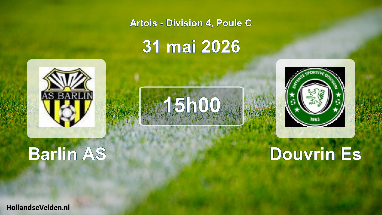 Match programmé: Barlin AS - Douvrin Es (31 mai 2026)