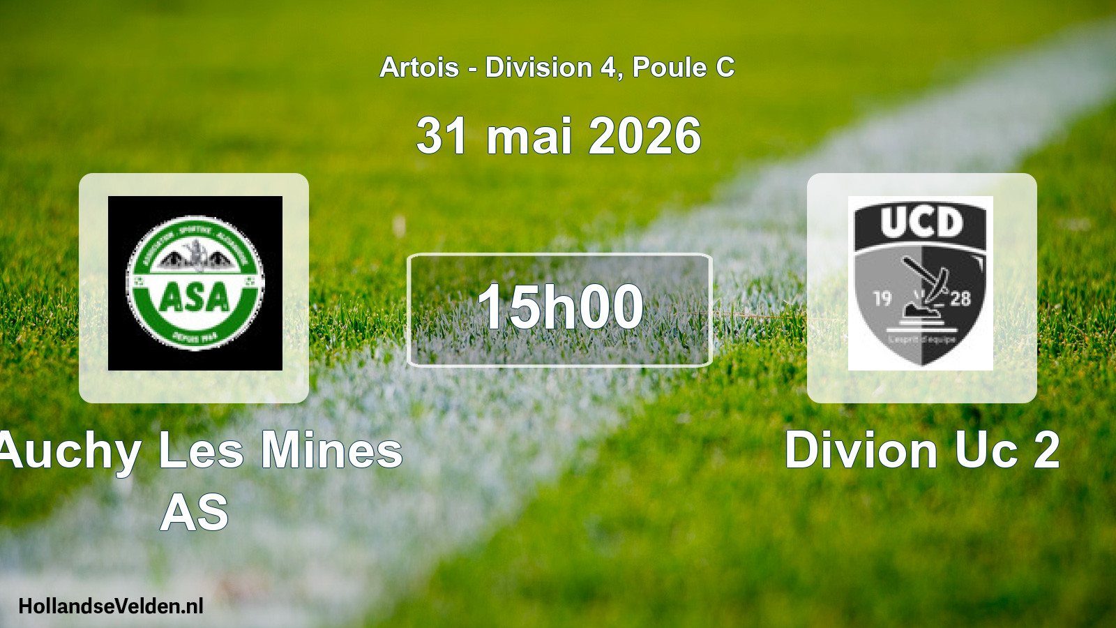 Scheduled Match: Auchy Les Mines AS - Divion Uc 2 (31 May 2026)