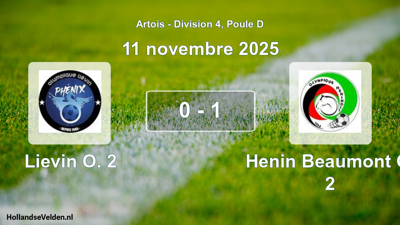 Total number of matches played: Lievin O. 2 - Henin Beaumont O. 2 0 - 1 (11 November 2025)