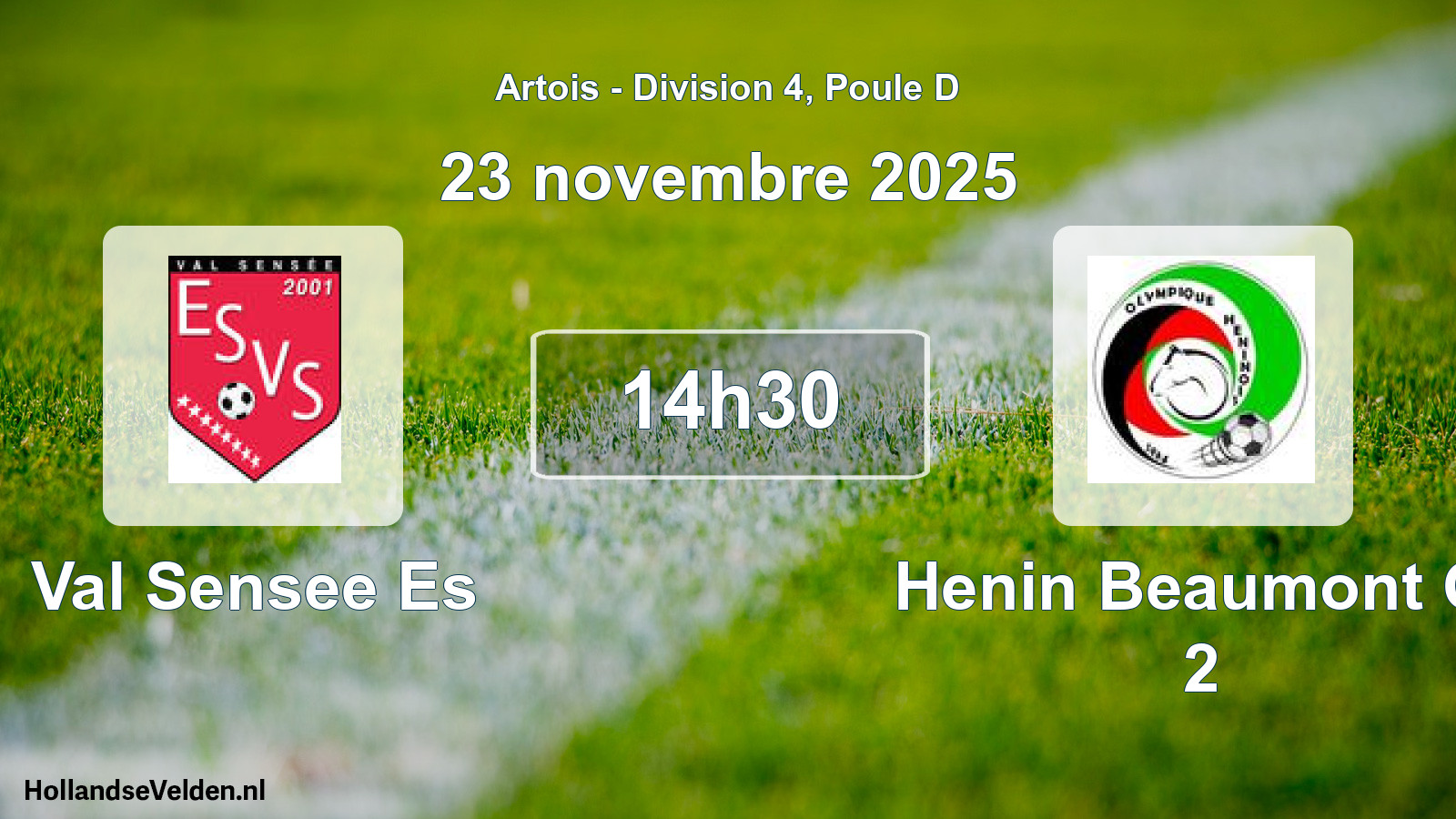 Match programmé: Val Sensee Es - Henin Beaumont O. 2 (23 novembre 2025)