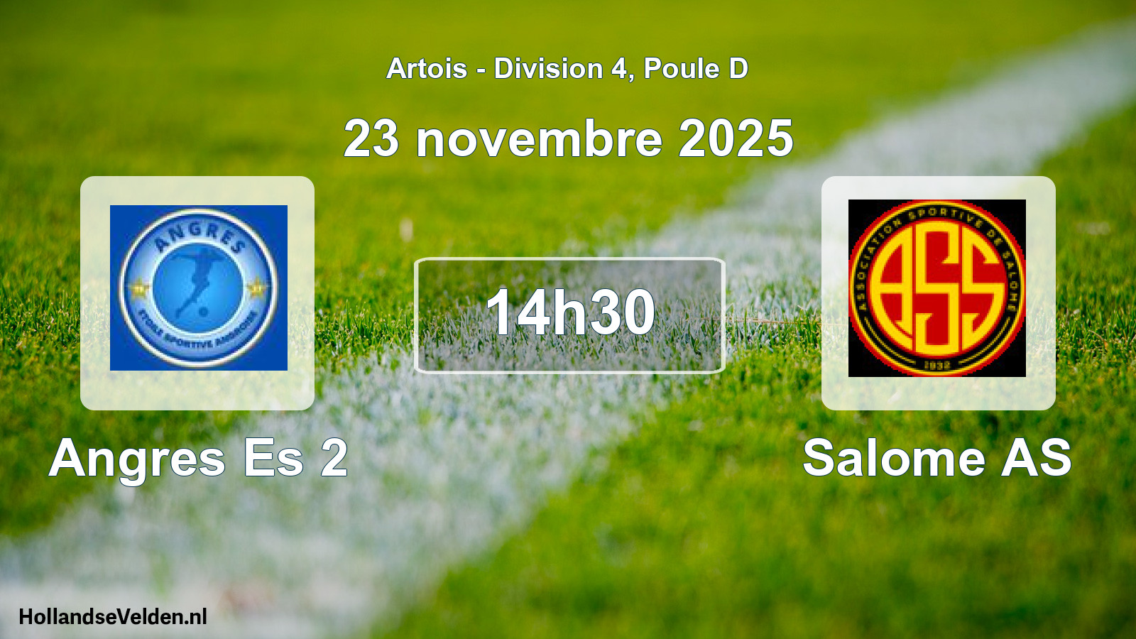 Match programmé: Angres Es 2 - Salome AS (23 novembre 2025)