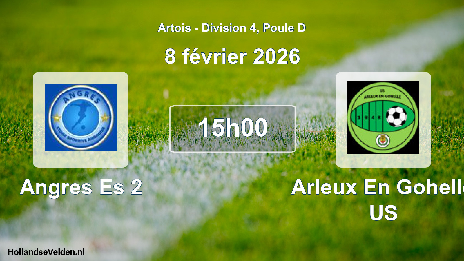 Scheduled Match: Angres Es 2 - Arleux En Gohelle US (8 February 2026)