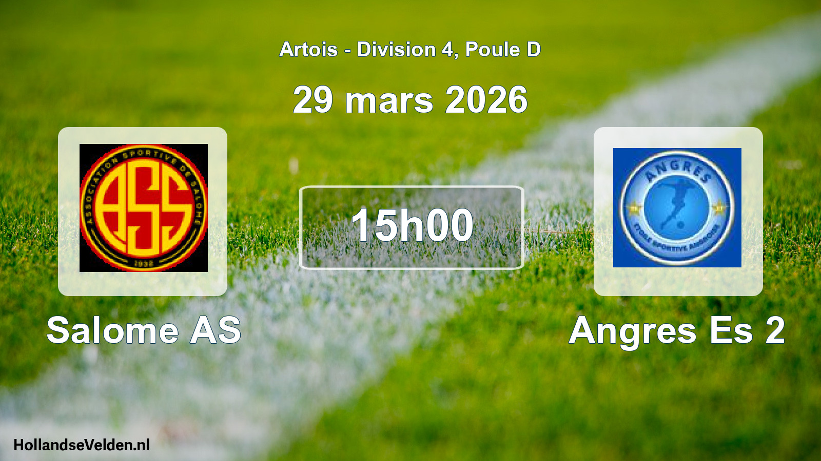 Scheduled Match: Salome AS - Angres Es 2 (29 March 2026)