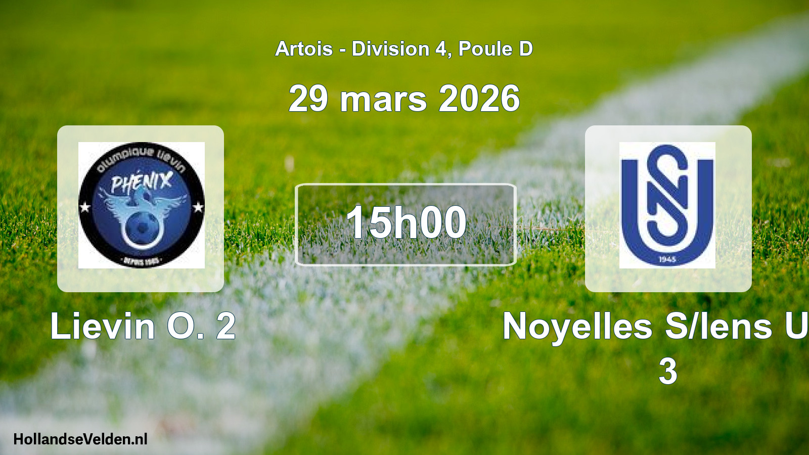Scheduled Match: Lievin O. 2 - Noyelles S/lens US 3 (29 March 2026)