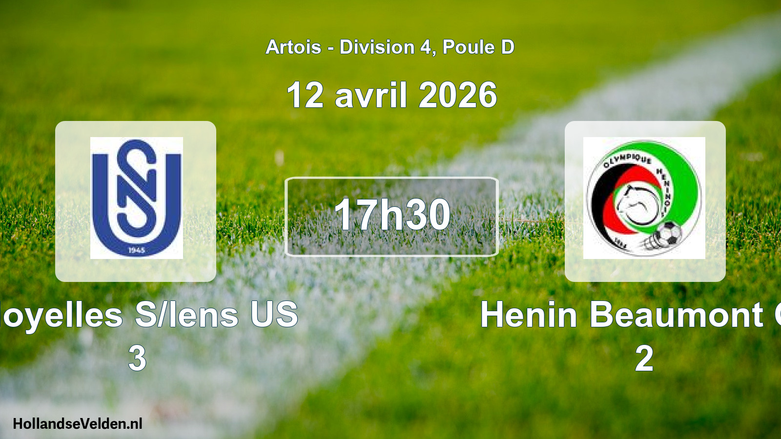 Scheduled Match: Noyelles S/lens US 3 - Henin Beaumont O. 2 (12 April 2026)