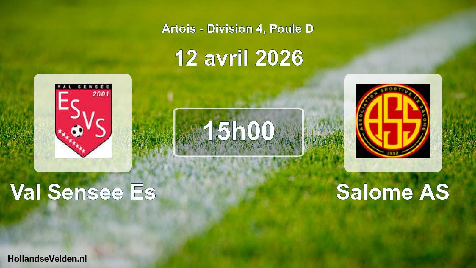 Match programmé: Val Sensee Es - Salome AS (12 avril 2026)