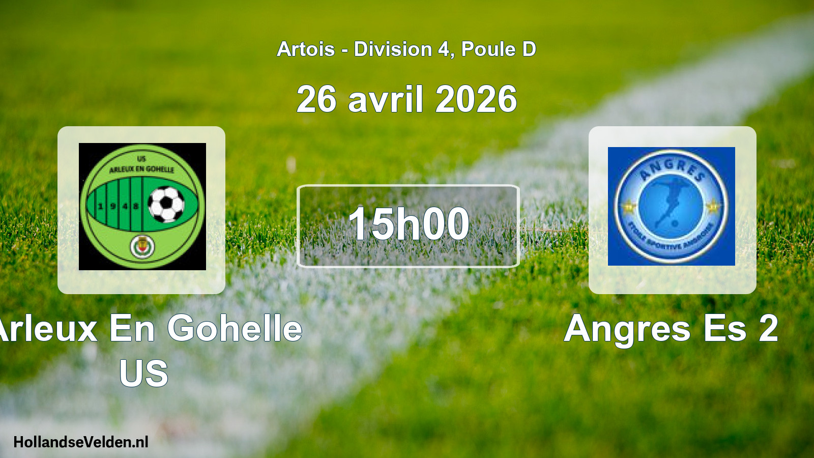 Geplande wedstrijd: Arleux En Gohelle US - Angres Es 2 (26 april 2026)