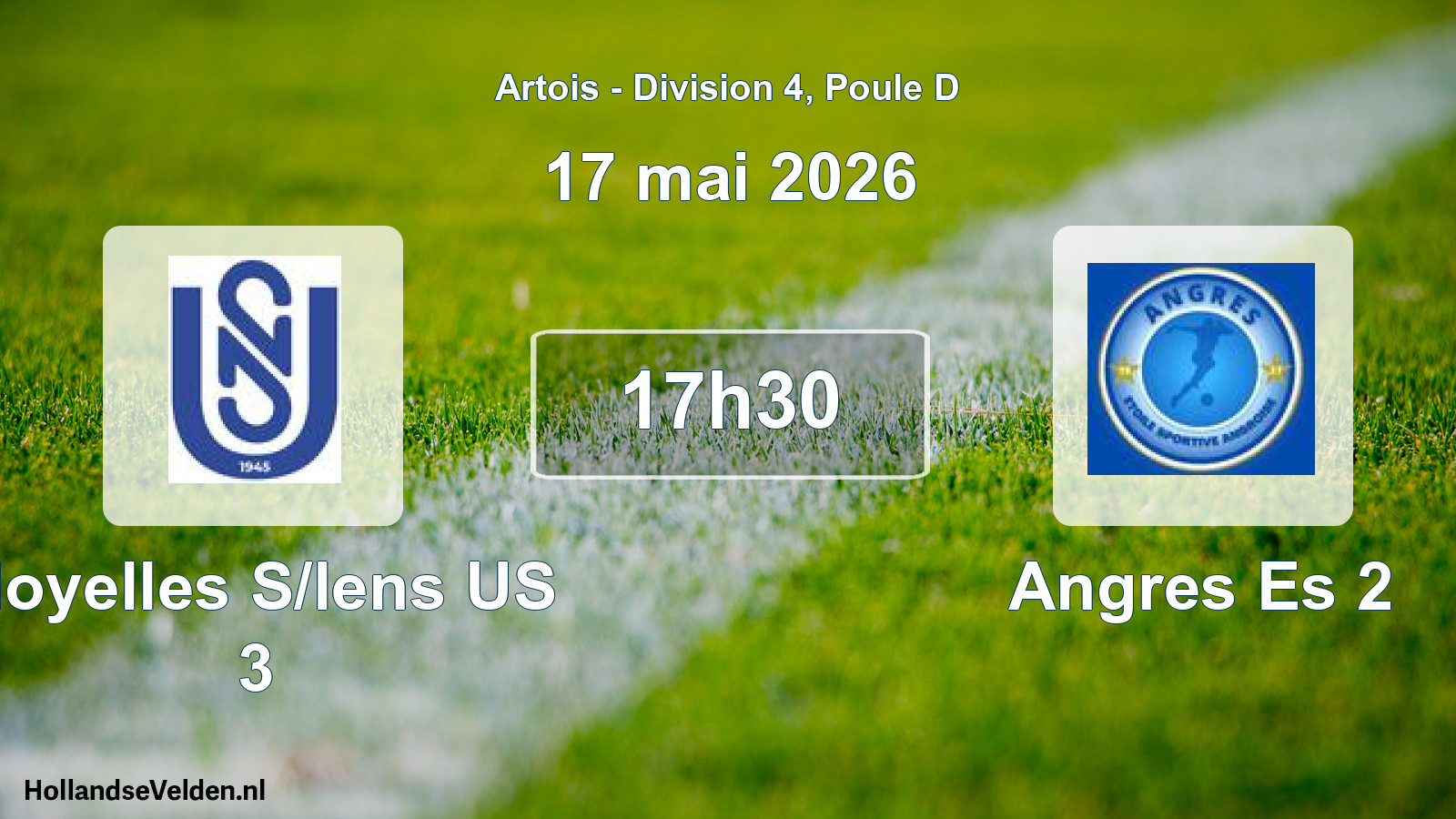 Match programmé: Noyelles S/lens US 3 - Angres Es 2 (17 mai 2026)