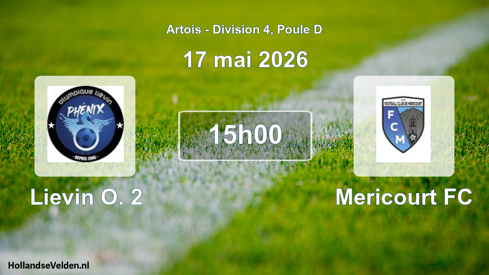Geplande wedstrijd: Lievin O. 2 - Mericourt FC (17 mei 2026)