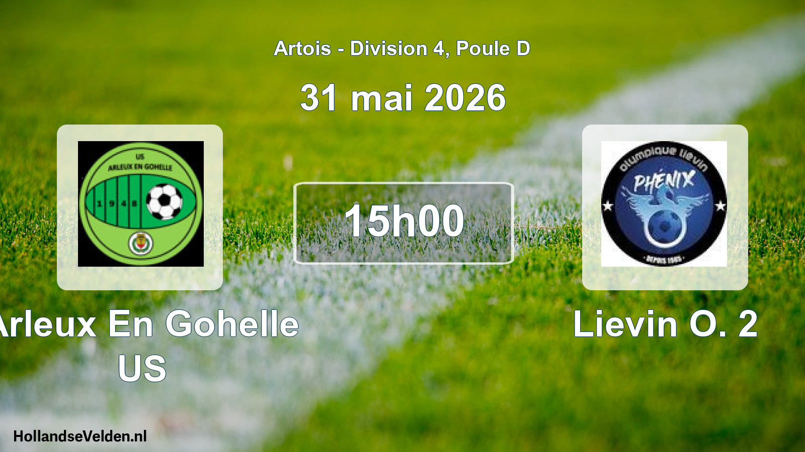 Match programmé: Arleux En Gohelle US - Lievin O. 2 (31 mai 2026)