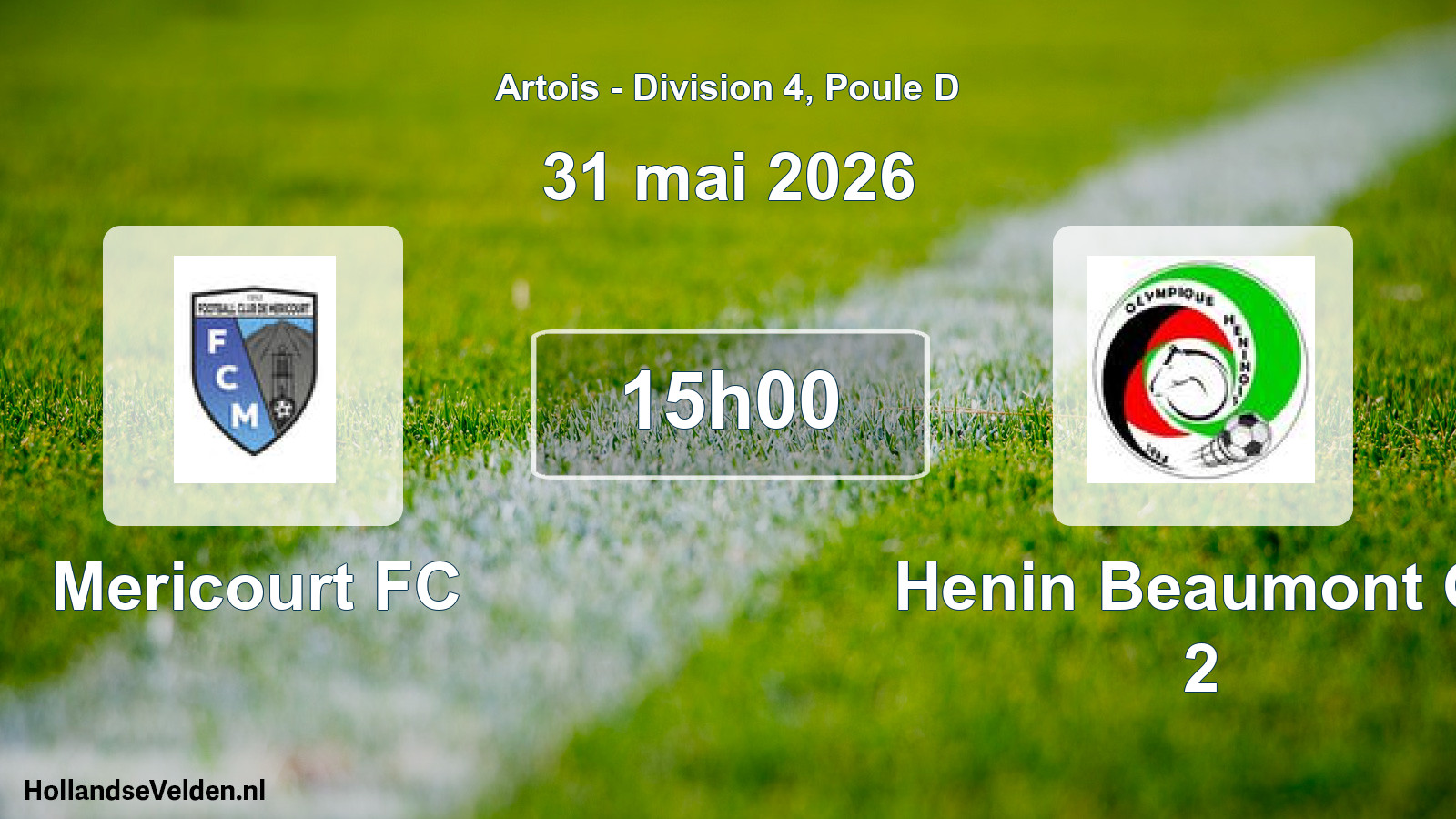 Match programmé: Mericourt FC - Henin Beaumont O. 2 (31 mai 2026)