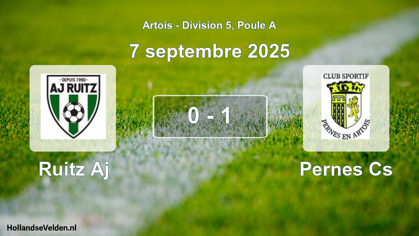 Match joué: Ruitz Aj - Pernes Cs 0 - 1 (7 septembre 2025)
