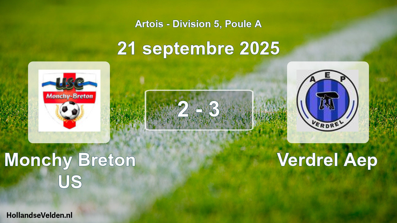 Gespeelde wedstrijd: Monchy Breton US - Verdrel Aep 2 - 3 (21 september 2025)