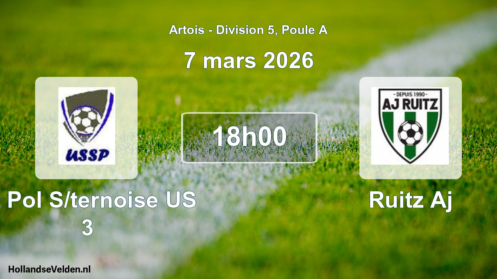 Scheduled Match: St Pol S/ternoise US 3 - Ruitz Aj (7 March 2026)