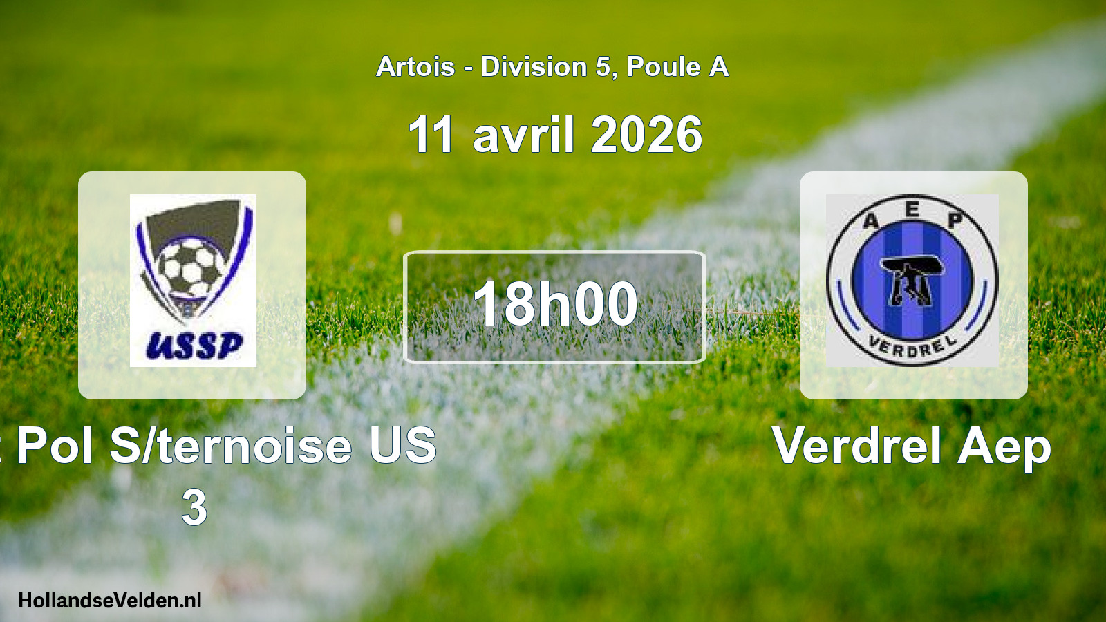 Match programmé: St Pol S/ternoise US 3 - Verdrel Aep (11 avril 2026)