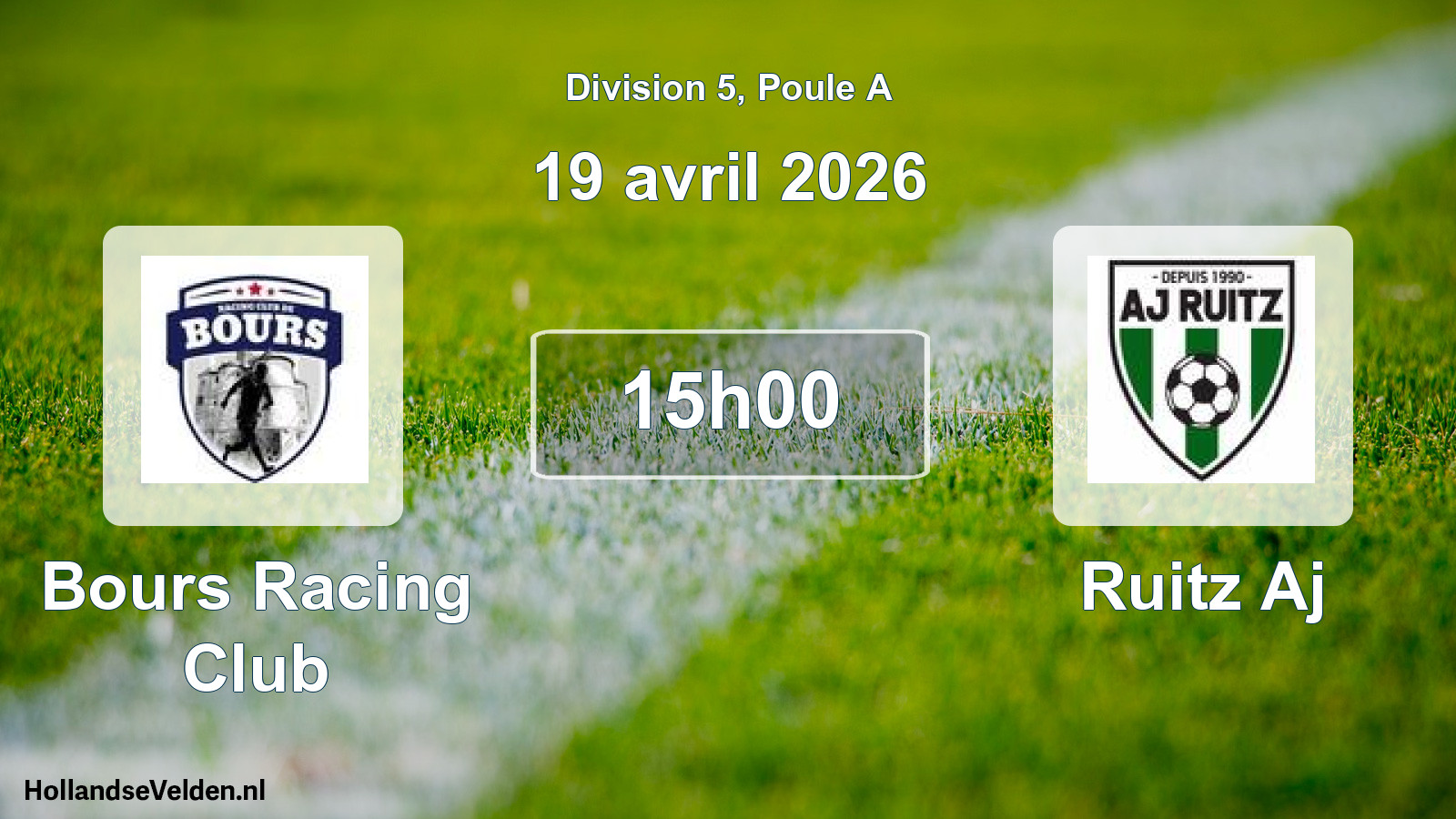 Match programmé: Bours Racing Club - Ruitz Aj (19 avril 2026)