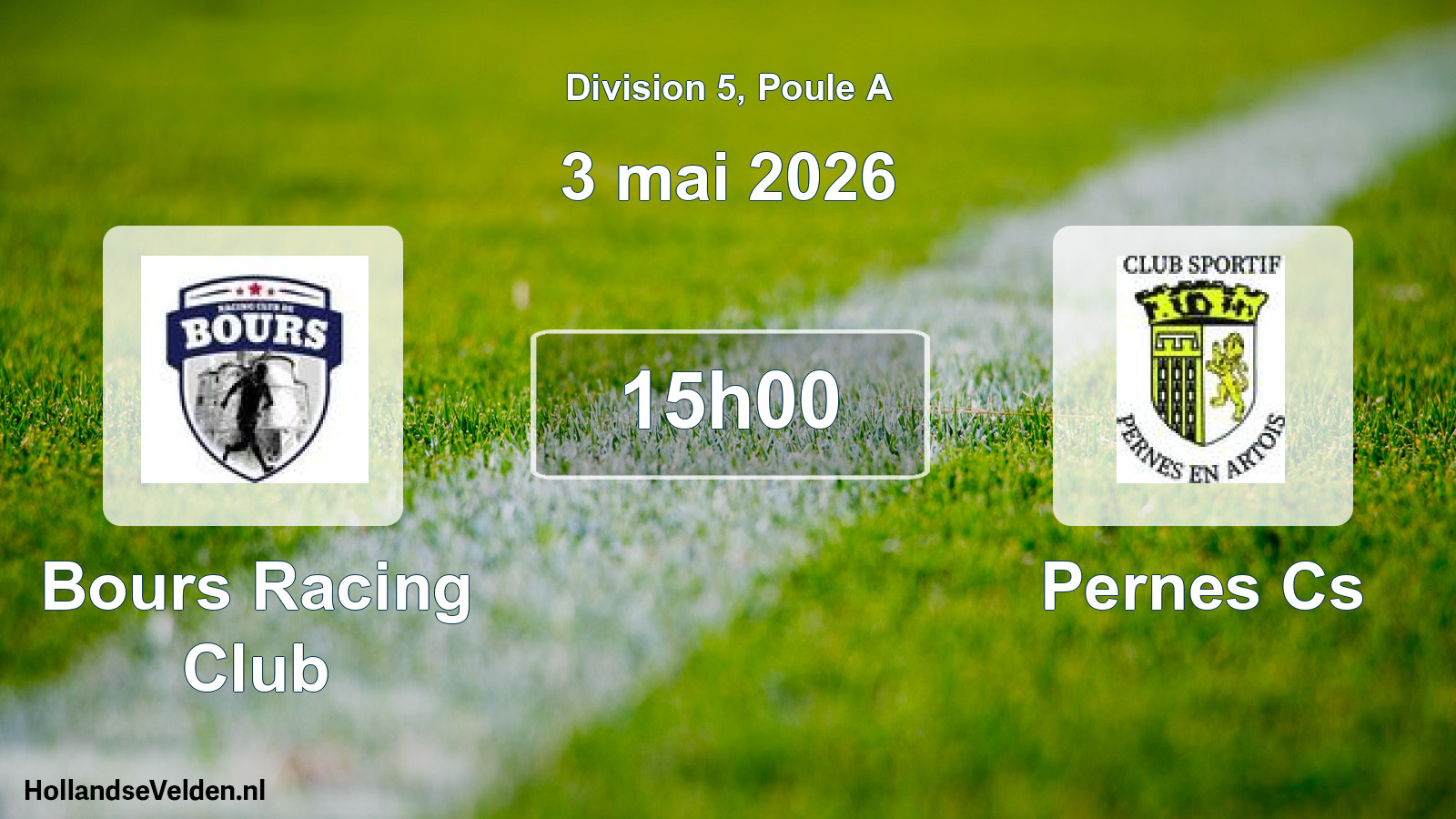 Match programmé: Bours Racing Club - Pernes Cs (3 mai 2026)