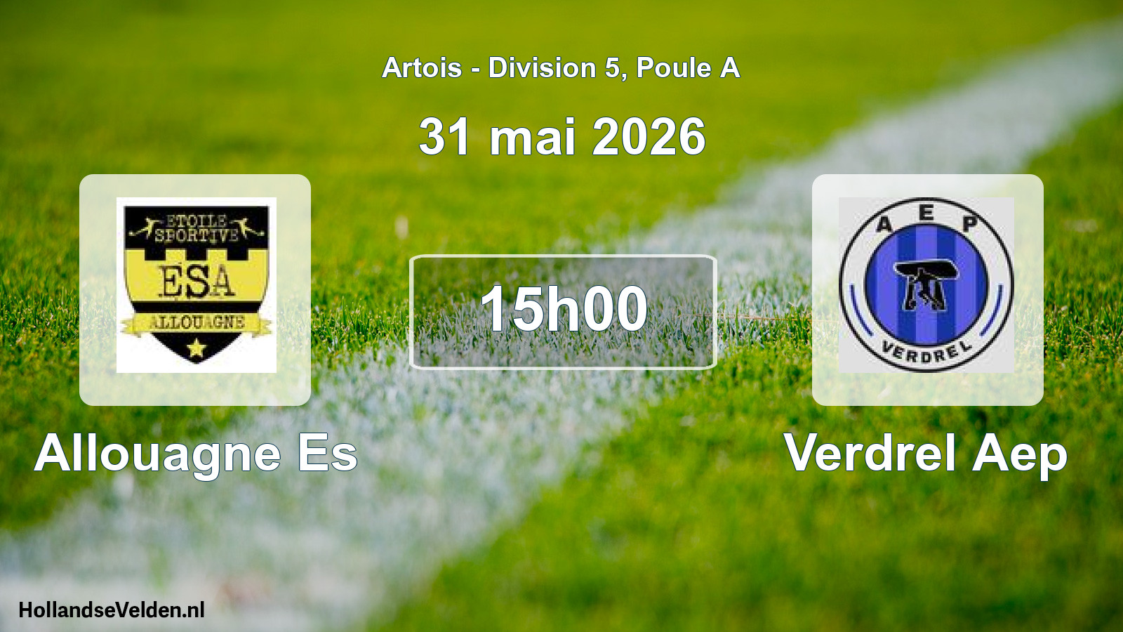 Scheduled Match: Allouagne Es - Verdrel Aep (31 May 2026)